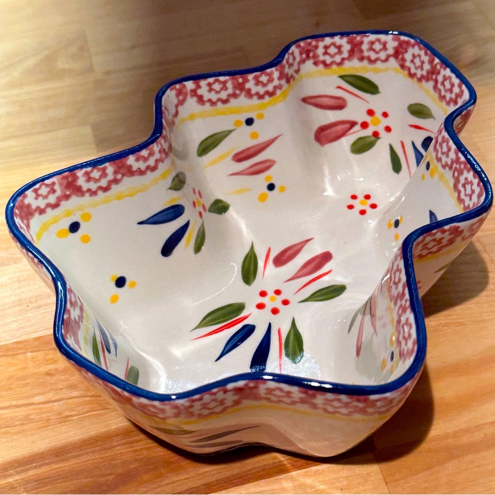 Temp-Tations Old World Confetti Tree Figural Ovenware Baker- 1QT ---NWOT
